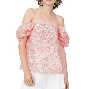 Club Monaco floral off the shoulder lightweight cupro size 6 excellent condition